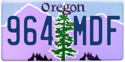 OR license plate 964MDF