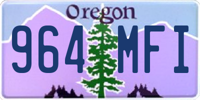 OR license plate 964MFI