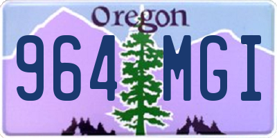 OR license plate 964MGI