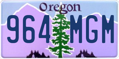 OR license plate 964MGM