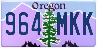 OR license plate 964MKK