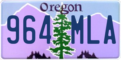 OR license plate 964MLA
