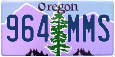 OR license plate 964MMS