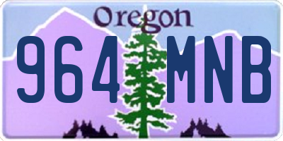 OR license plate 964MNB
