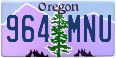 OR license plate 964MNU