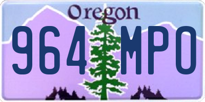 OR license plate 964MPO