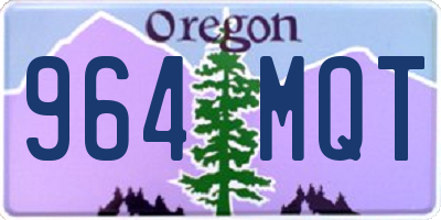 OR license plate 964MQT
