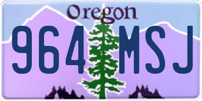 OR license plate 964MSJ