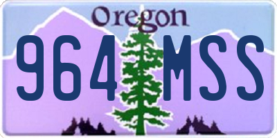 OR license plate 964MSS