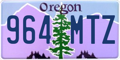 OR license plate 964MTZ