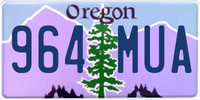 OR license plate 964MUA