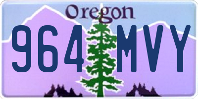 OR license plate 964MVY