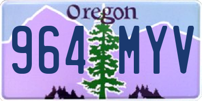 OR license plate 964MYV