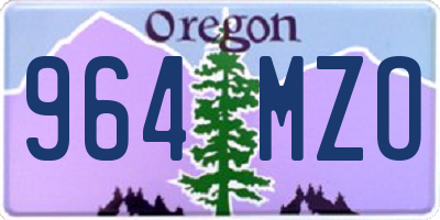 OR license plate 964MZO