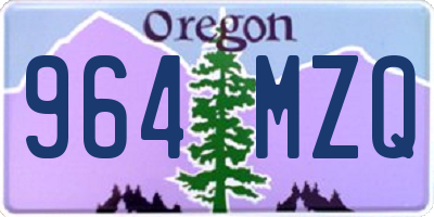 OR license plate 964MZQ