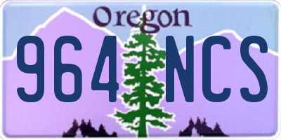 OR license plate 964NCS