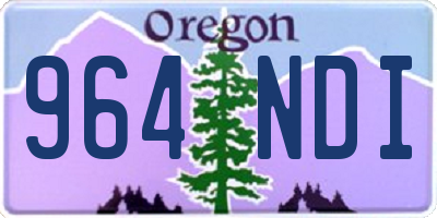 OR license plate 964NDI