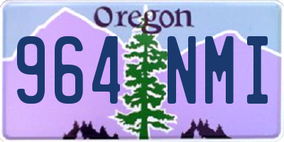 OR license plate 964NMI