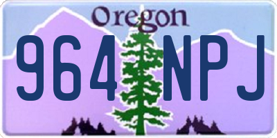 OR license plate 964NPJ