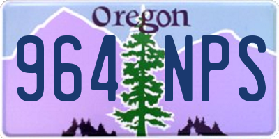 OR license plate 964NPS