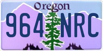 OR license plate 964NRC