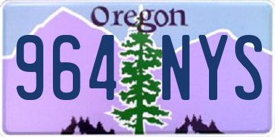 OR license plate 964NYS