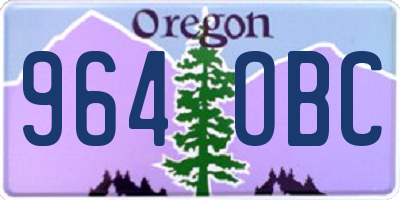 OR license plate 964OBC