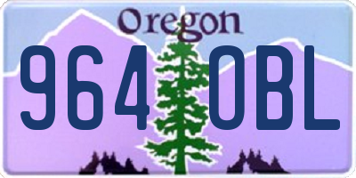 OR license plate 964OBL
