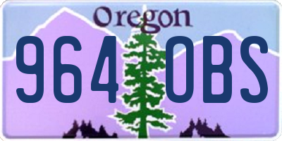 OR license plate 964OBS