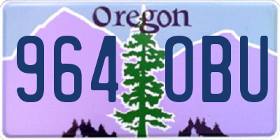 OR license plate 964OBU