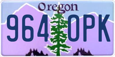OR license plate 964OPK