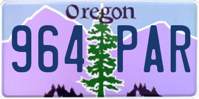 OR license plate 964PAR