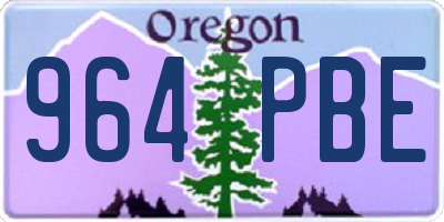 OR license plate 964PBE
