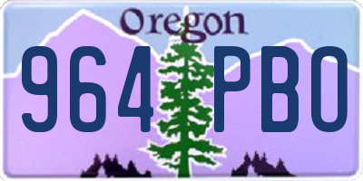 OR license plate 964PBO
