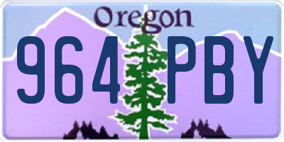 OR license plate 964PBY