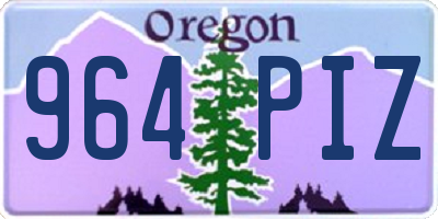OR license plate 964PIZ