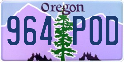 OR license plate 964POD