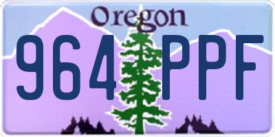 OR license plate 964PPF