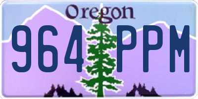 OR license plate 964PPM