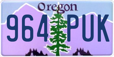 OR license plate 964PUK