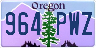 OR license plate 964PWZ