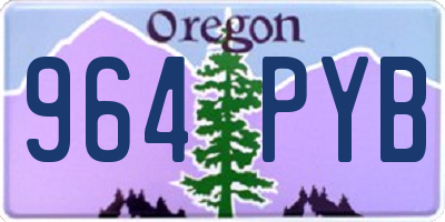 OR license plate 964PYB