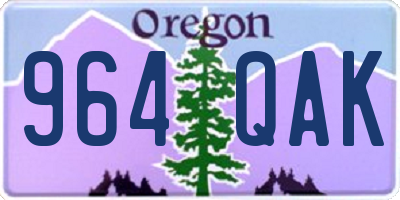 OR license plate 964QAK