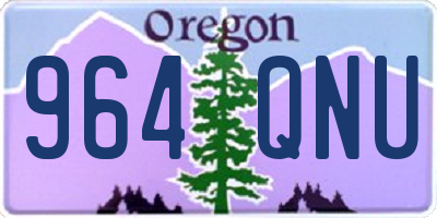 OR license plate 964QNU