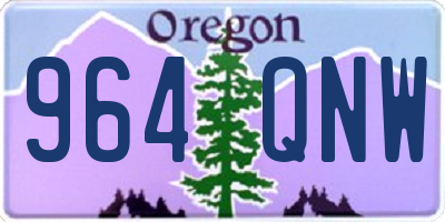 OR license plate 964QNW