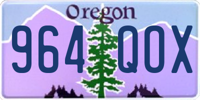 OR license plate 964QOX