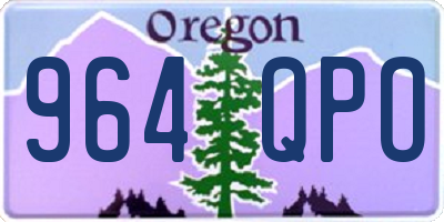 OR license plate 964QPO
