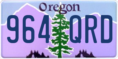 OR license plate 964QRD