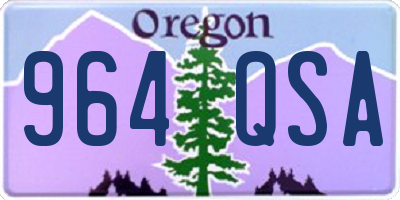 OR license plate 964QSA