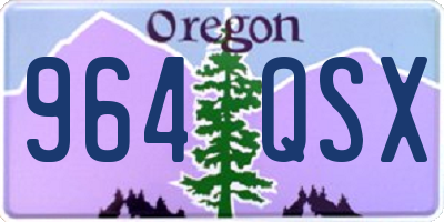 OR license plate 964QSX